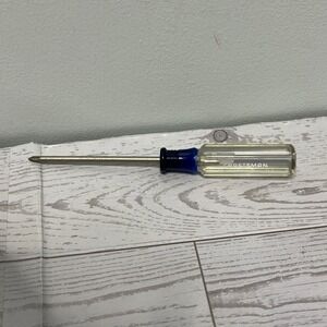 Craftsman Phillips Head Screwdriver P0 Made in USA 41293 Z WF Blue Clear Handle